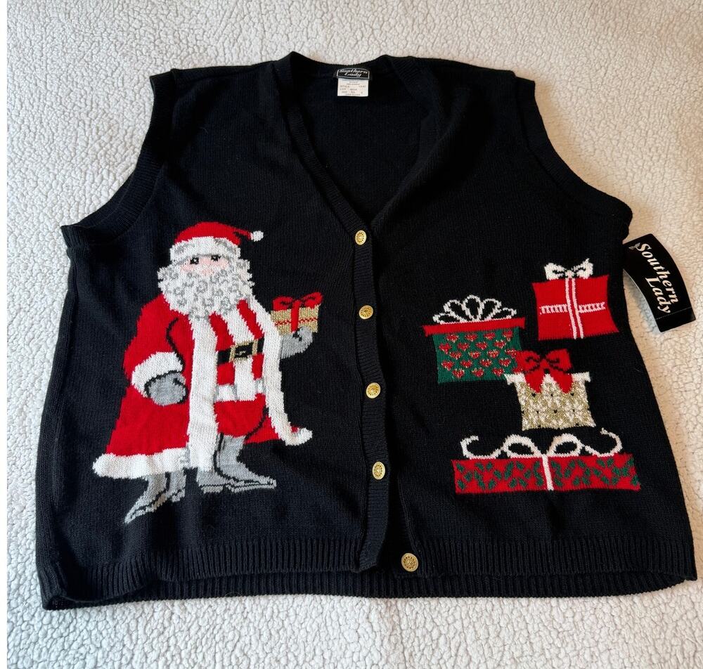 Vintage Southern Lady Christmas Vest - NWT